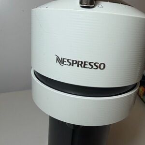Nespresso White and Black Coffee Maker
